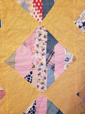 Vintage 4 Patch on PointÂ Â handmade quilt.