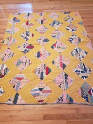 Vintage 4 Patch on PointÂ Â handmade quilt.