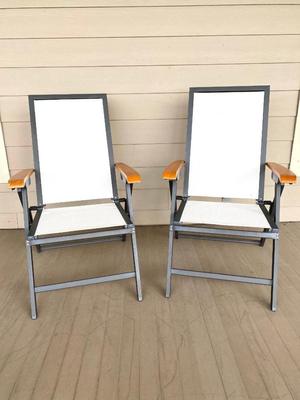 ADJUSTABLE Pair of Mesh Outdoor Chairs