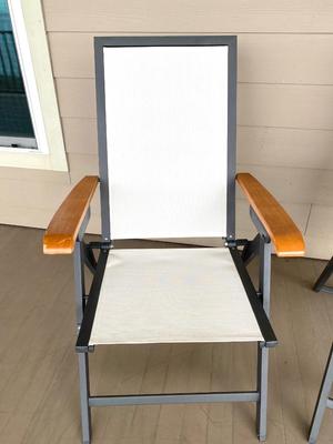 ADJUSTABLE Pair of Mesh Outdoor Chairs