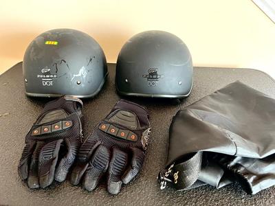 TWO FULMER DOT Helmets & ICON TARMAC V2.0