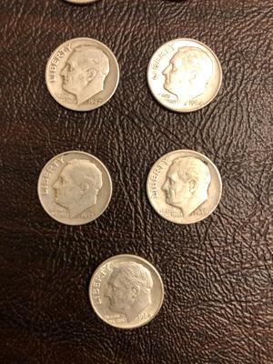11 Silver Roosevelt Dimes
