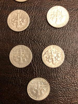 11 Silver Roosevelt Dimes
