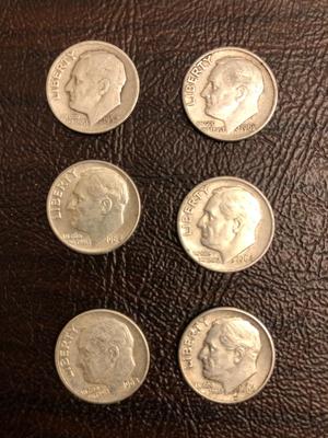 11 Silver Roosevelt Dimes