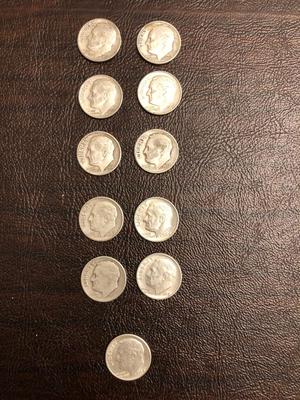 11 Silver Roosevelt Dimes