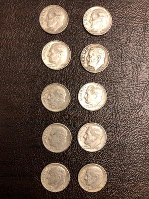 10 Silver Roosevelt Dimes