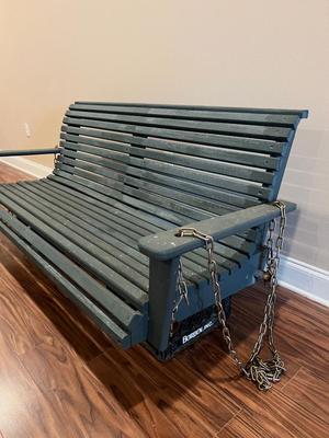 WOODEN PORCH SWING