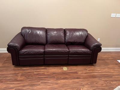WOODMARK ORIGINAL DARK BROWN LEATHER Couch *Read Details