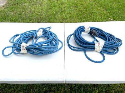 PAIR OF Â 100 ft Blue Heavy Duty Extension