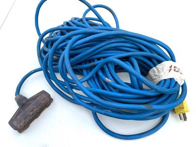 PAIR Of Â 100 ft Blue Extension Cords