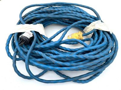 PAIR Of Â 100 ft Blue Extension Cords