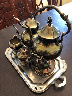 Silver coffee and tea service