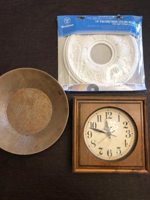 Gold Pan, clock, ceiling medallion