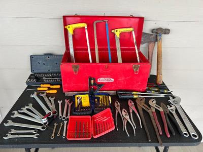 Miscellaneous Tools with Metal Tool Box
