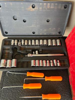 Miscellaneous Tools with Metal Tool Box