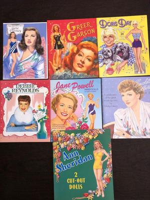 Lot of 7 Paper Doll books