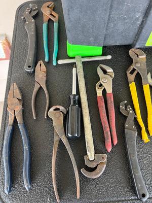 Miscellaneous Tools, 300 ft Measuring tape and STANLEY Toolbox,
