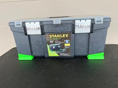 Miscellaneous Tools, 300 ft Measuring tape and STANLEY Toolbox,