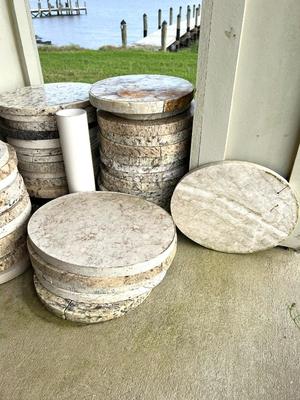 OVER 60 GRANITE? MARBLE? Oval & Round Cut * Read Detail