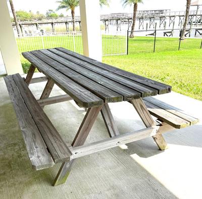 OUTDOOR WOODEN PICNIC TABLE