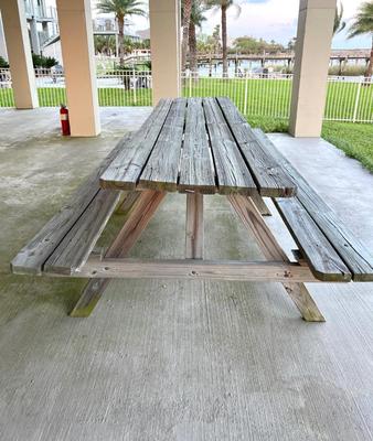 OUTDOOR WOODEN PICNIC TABLE