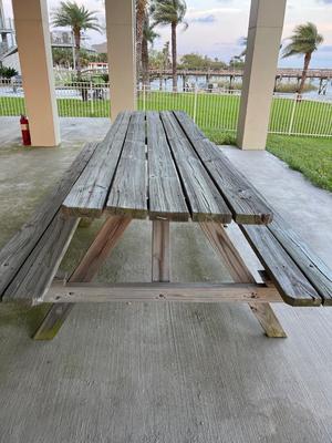 OUTDOOR WOODEN PICNIC TABLE