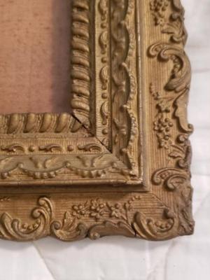 Antique wooden gold frame
