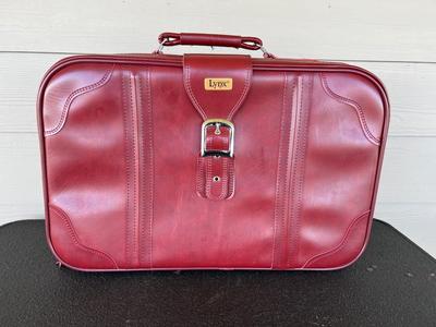 LYNX Vintage Classic Burgundy Suitcase set