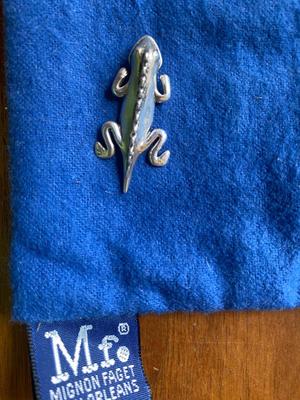 Mignon Faget sterling silver gecko pendant