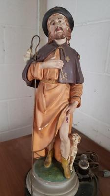 Antique Saint Roch light with chips