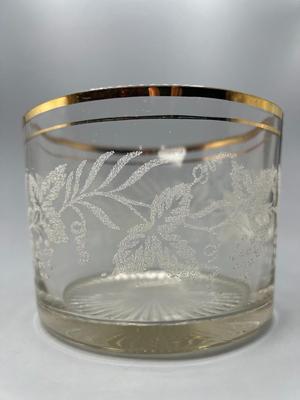 Vintage Bartlett Collins Golden Grapes Frosted Design Ice Bucket Serving Bowl