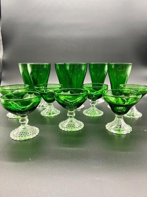 Anchor Hocking Boopie Burple Green Set