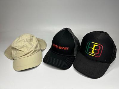 Lot of 3 Snap Back Trucker Baseball Caps Hats