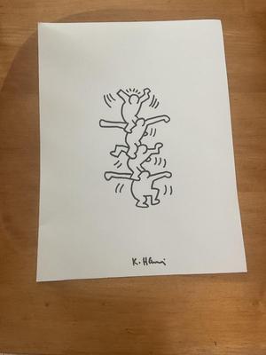 9x12 Rare Signed Keith Haring Marker Artwork With Newly Acquired COA!