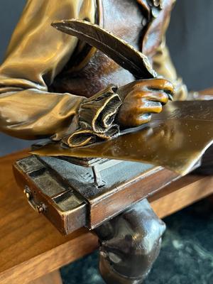 Thomas Jefferson portrait in bronze by Lundeen, George Edition of 100