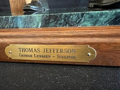 Thomas Jefferson portrait in bronze by Lundeen, George Edition of 100