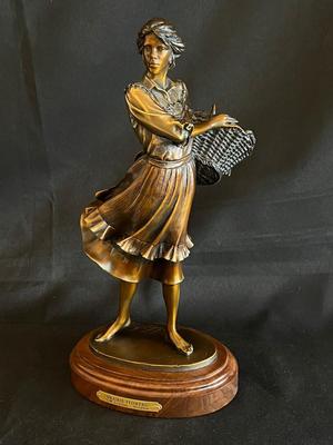 Prairie Flowers bronze by George Lundeen, noted and listed artist