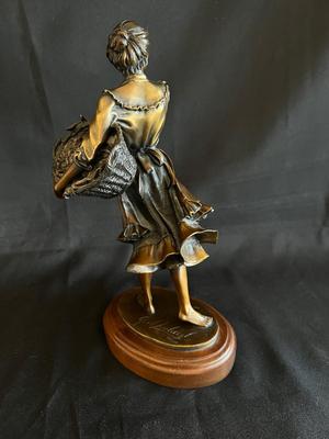 Prairie Flowers bronze by George Lundeen, noted and listed artist