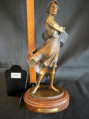 Prairie Flowers bronze by George Lundeen, noted and listed artist