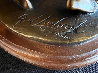 Prairie Flowers bronze by George Lundeen, noted and listed artist