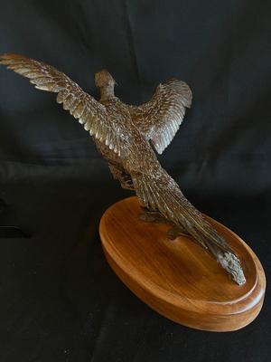 Kansas Pheasant bronze by Bob Wingship