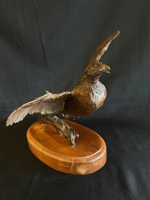 Kansas Pheasant bronze by Bob Wingship