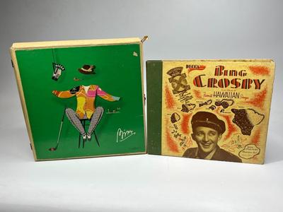 Pair of Vintage Bing Crosby Vinyl Record Sets Favorite Hawaiian Songs & A Musical Autobiography