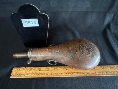 Civil War Style Peace Hands Powder Flask