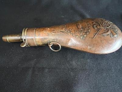 Civil War Style Peace Hands Powder Flask