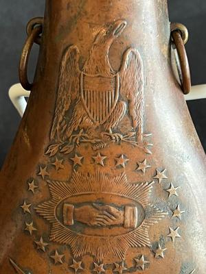 Civil War Style Peace Hands Powder Flask