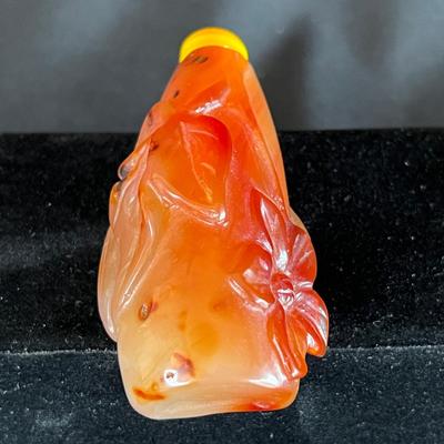 Chinese Carved Blossom Snuff Bottle
