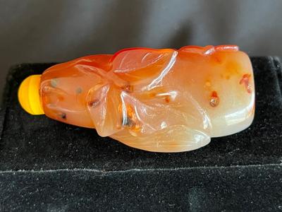 Chinese Carved Blossom Snuff Bottle