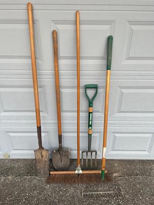 Lot of 5 Outdoor Yard Tools