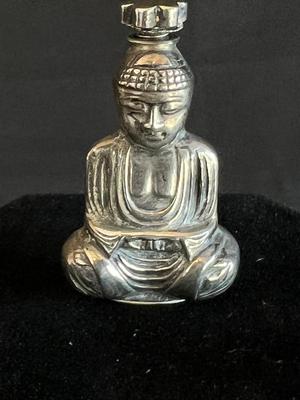 Sterling Silver Buddha Scent Perfume Bottle Napier